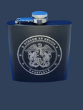 Navy Mustang Engraved 6oz Flask