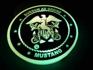 Navy Mustang LED Color Changing Car Cup Holder