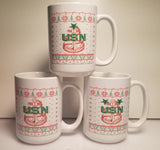 Navy Chief 15oz  Christmas Sweater Mug
