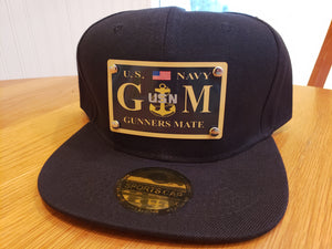 Custom Gunners Mate Snap Back Hat in Black
