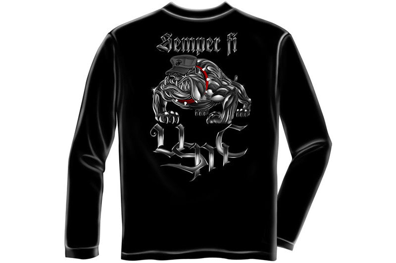 Chrome dog Sempri fi Long Sleeve T-Shirt