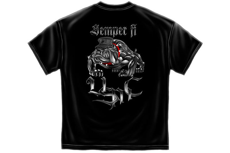 Chrome dog Sempri fi Short Sleeve T Shirt