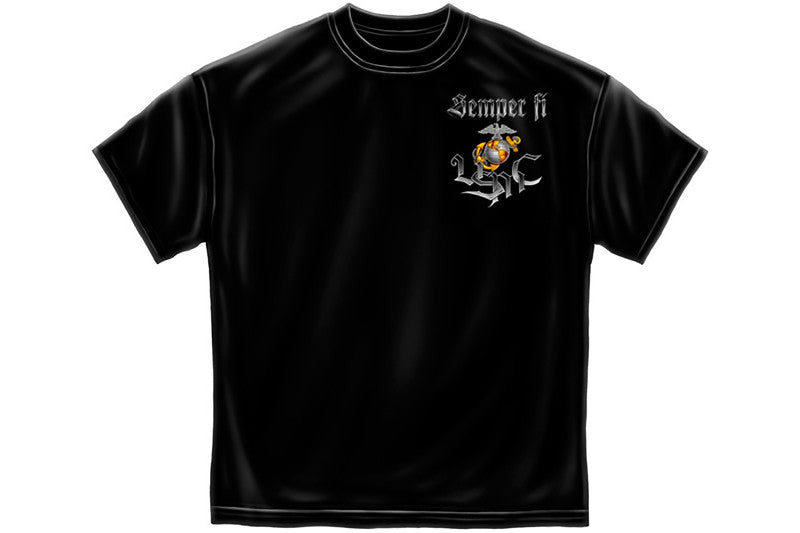 Chrome dog Sempri fi Short Sleeve T Shirt