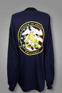 Navy Blue Long Sleeve Mustang T-Shirt