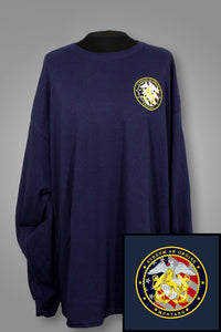 Navy Blue Long Sleeve Mustang T-Shirt