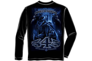 Firefighter 9/11 You Will Never Be Forgotten 343 Long Sleeve T-Shirt