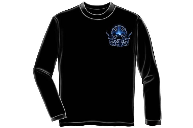 Firefighter 9/11 You Will Never Be Forgotten 343 Long Sleeve T-Shirt