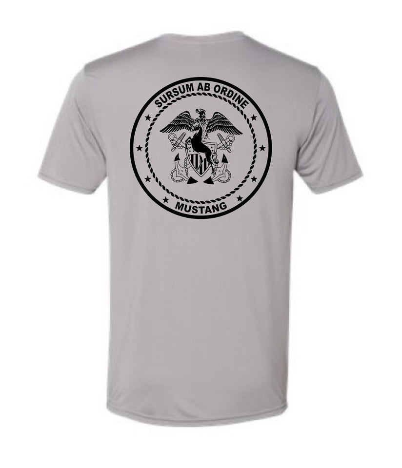 U.S. Navy Mustang Gildan Brand Polyester Moisture Wicking T-shirt