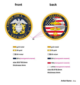 Captain John Lobuono Coin - 2 inch Coin