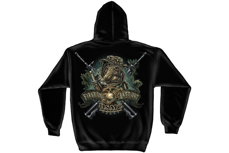 DEVIL DOG FIRST IN MARINE Hooded Sweatshirt