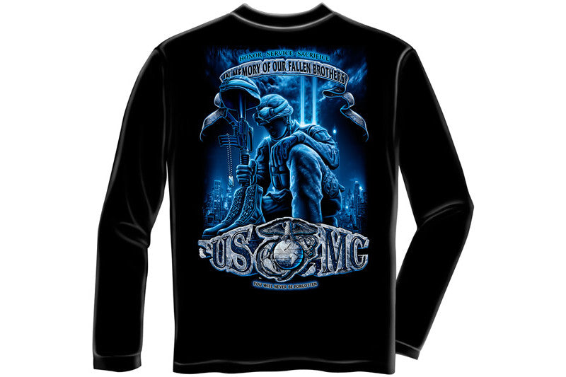 USMC NEVER FORGET Long Sleeve T-Shirt