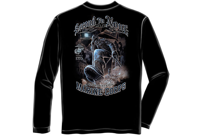USMC Second to None Long Sleeve T-Shirt