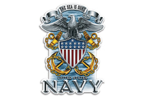 U.S. Navy The Sea Is Ours Full Print Eagle Reflective Decal
