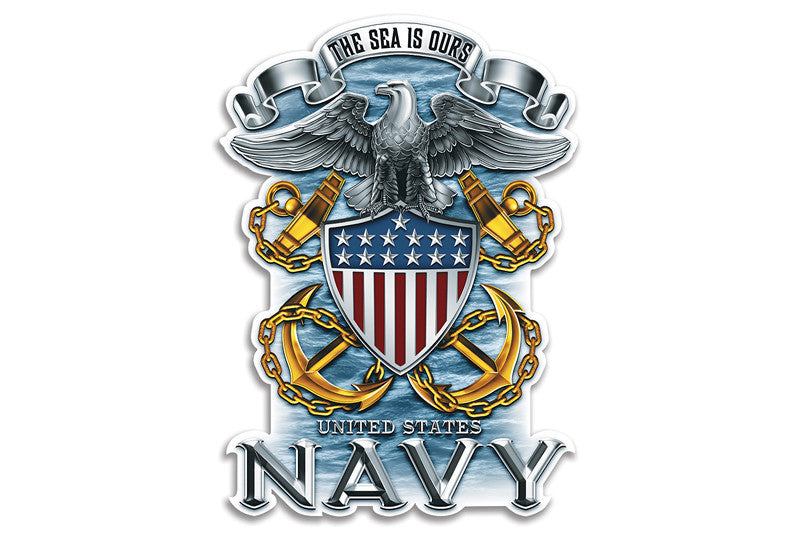 U.S. Navy The Sea Is Ours Full Print Eagle Reflective Decal