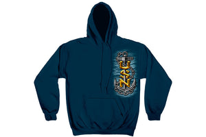 Navy Full Print Eagle Hooded Sweatshirt