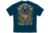 Navy Full Print Eagle Short Sleeve T Shirt