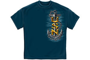 Navy Full Print Eagle Short Sleeve T Shirt