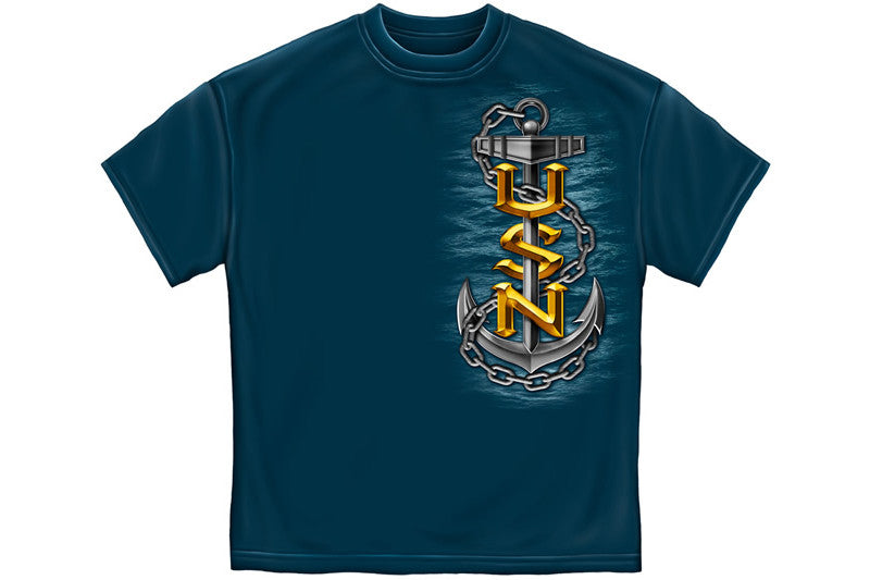Navy Full Print Eagle Short Sleeve T Shirt