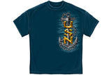 Navy Full Print Eagle Short Sleeve T Shirt