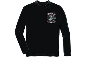 MARINE BIKER WITH ROCKERS FOIL STAMP Long Sleeve T-Shirt