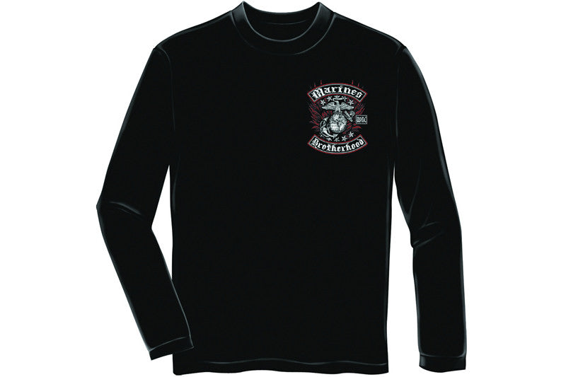 MARINE BIKER WITH ROCKERS FOIL STAMP Long Sleeve T-Shirt