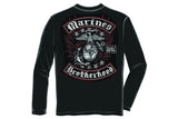 MARINE BIKER WITH ROCKERS FOIL STAMP Long Sleeve T-Shirt