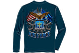 DOUBLE FLAGE AIR FORCE EAGLE Long Sleeve T-Shirt