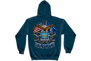 DOUBLE FLAGE AIR FORCE EAGLE Hooded Sweatshirt