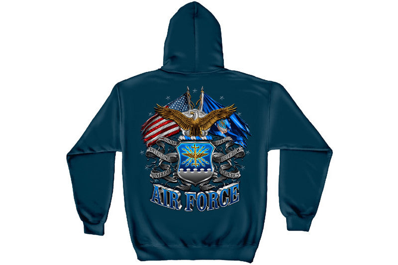 DOUBLE FLAGE AIR FORCE EAGLE Hooded Sweatshirt