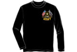 ARMY DOUBLE FLAG US ARMY BLACK Long Sleeve T-Shirt
