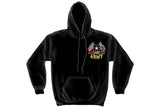 ARMY DOUBLE FLAG US ARMY BLACK Hooded Sweatshirt