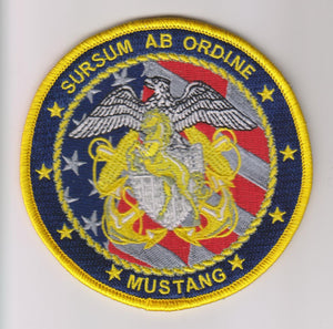 U.S. Navy Limited Duty Officer Chief Warrant Officer 4 inch round Mustang Patch