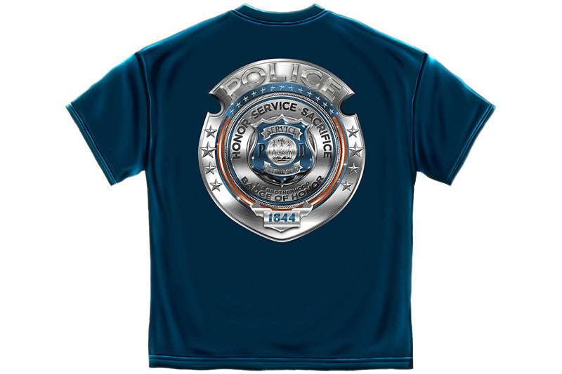 Police Honor Courage sacrifice badge Short Sleeve T Shirt