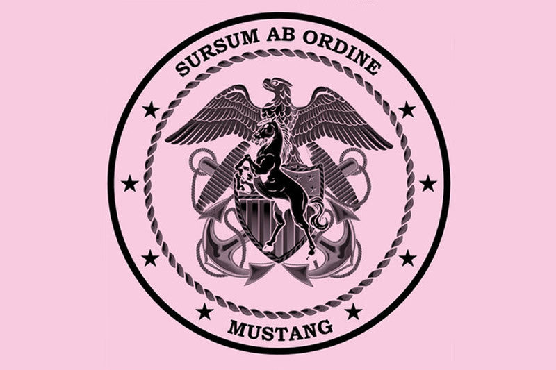 Pink Short Sleeve LDO/CWO Mustang T-Shirt