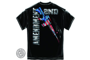 AR15 2nd Amendment Flag Short Sleeve T Shirt