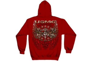 USMC PRID DUTY HONOR STARS FOIL STAMP Hooded Sweatshirt