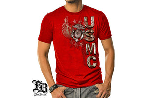 USMC PRID DUTY HONOR STARS FOIL STAMP Short Sleeve T Shirt