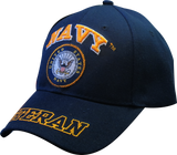 United States Navy Veteran Adjustable Hat w/ Emblem Embroidery
