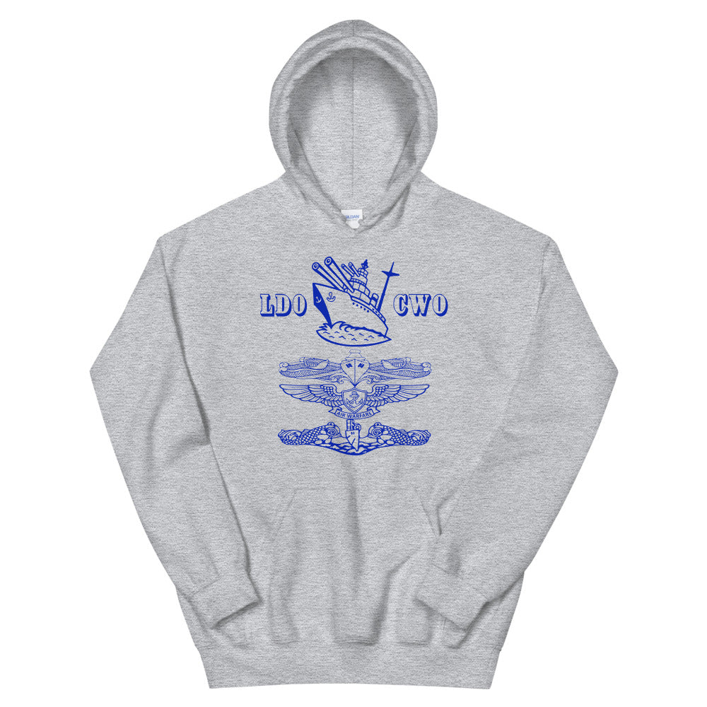 Old School Navy Mustang Hooded Sweatshirt