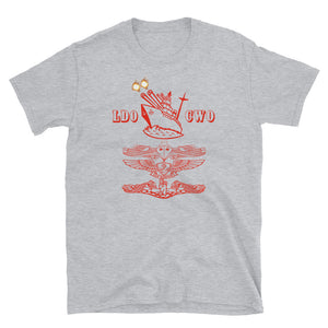 Navy Old School Mustang Red Short-Sleeve Unisex Tee