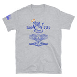 Old School Navy Mustang Grey Short-Sleeve Unisex Tee