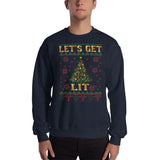 Let's Get Lit Unisex Christmas Sweatshirt
