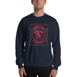 Navy Mustang Unisex Christmas Sweatshirt
